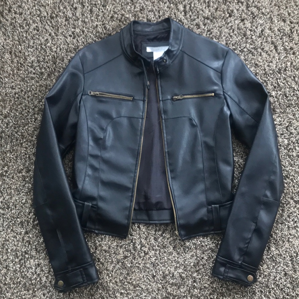 Faux Leather Moto Jacket